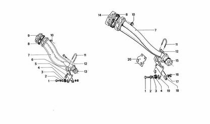 Tubo de escape OEM 18114790100 para BMW E32, E34. BMW original.