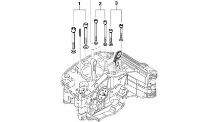 Tornillo con arandela M10x100 OEM 11117676886 para BMW Motorrad y BMW E39 (520d, 520i) varios motores y transmisiones. Original BMW y BMW Motorrad.