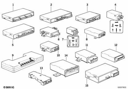 Unità di controllo del sedile e dello specchio per BMW 5 E34 Series, 7 E32 Series, serie 8 E31 (OEM 61358356510). BMW originale