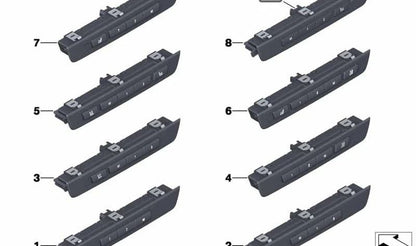 Mando de control funciones extra de asiento OEM 61319361190 para BMW F07, F10, F11, F18, F01, F02, F03, F04. Original BMW.