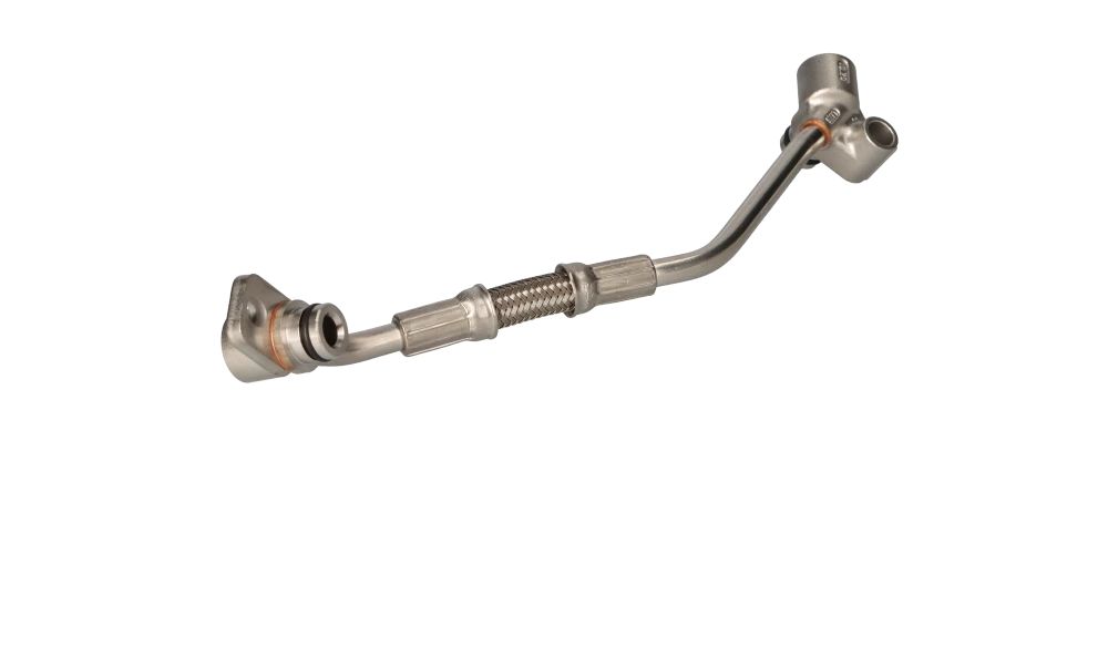 Tubería de aceite de turbo (conducto de alimentación) OEM 11427562798 para BMW E82, E88, E90, E90N, E91, E91N, E92, E92N, E93, E93N, E60N, E61N, F01, F02, E71, E89. Original BMW.