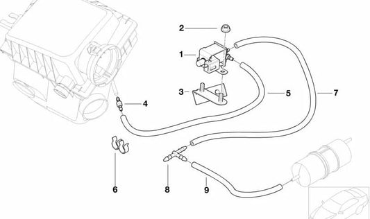 Connecteur pour BMW E30, E46, E28, E34, E39, E60, E61, E24, E23, E32, E38, E65, E66, E53, E89, E52 (OEM 11151276486). BMW d'origine