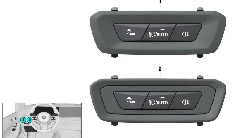 Chave de luz do módulo 61315A71544 para BMW G05, G18, F95, G06, F96. BMW original.