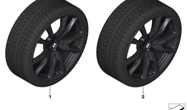 Neumático completo de invierno 275/40R22 107H con sensor RDCi estilo 755M para BMW X7 G07. Original BMW.