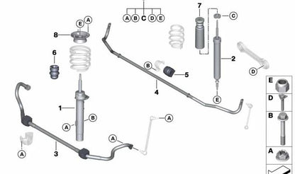 Amortiguador trasero para BMW E91, E93N (OEM 33526772927). Original BMW