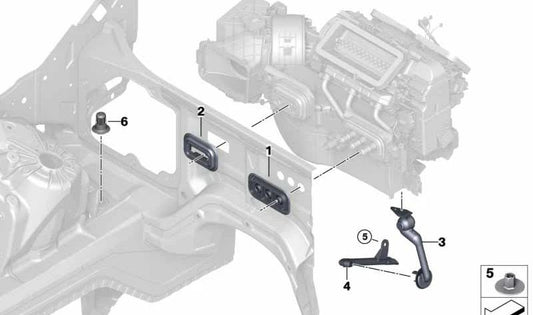 Akustikdichtung für BMW x5 E70, F15, E70N, F85, X6 E71, F16, F86 (OEM 64119287272). Original BMW