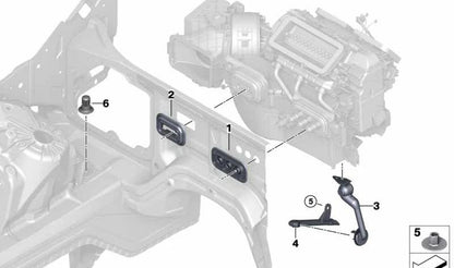 Tubo de drenagem de condensação inferior esquerdo para BMW Série 5 E60, E60N, E61, E61N, Série 6 E63, E63N, E64, E64N, X5 E70, E70N, F15, F85, X6 E71, F16, F86 (OEM 64119288175). BMW originais.