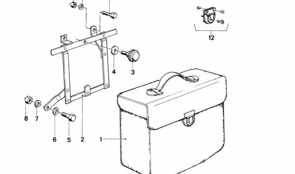 Soporte para alforjas derecho OEM 71601237250 para BMW Motorrad (Modelos compatibles: K1200GT, K1300GT). Original BMW.