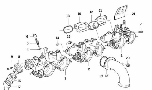 Embudo OEM 13541401120 para BMW E36 M3 {BF91, BF92, BF99, BJ91, BJ92, CB91, CB92}. Original BMW.