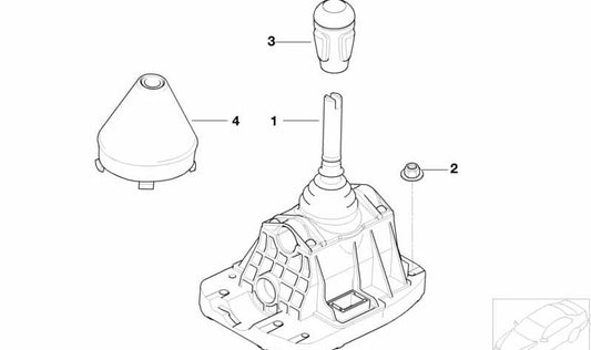 Lederwechselknopf für BMW SMG OEM 25162282560 für BMW E46 mit SMG -Änderung. Originaler BMW Ersatz.