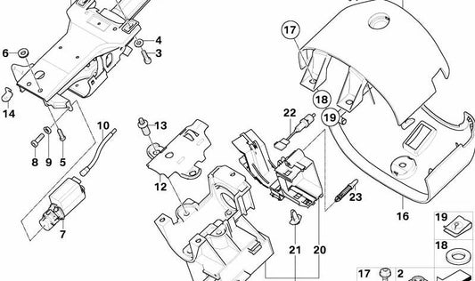 Clip con tuerca soldada redonda M8 OEM 32316750076 para BMW Z8 E52. Pieza original BMW.
