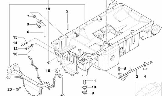 Parafuso de rolamento para BMW E52 (OEM 11137831665). BMW original