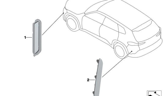Reflector traseiro esquerdo OEM 63149878969 para BMW G09. BMW original.