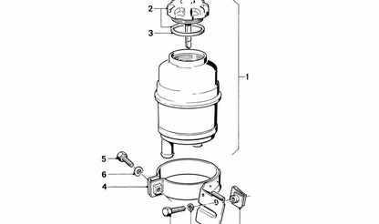 OEM management support 32411126321 for BMW E30. Original BMW.