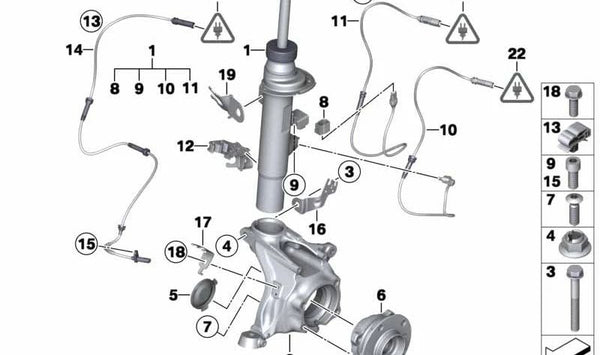 Soporte RDS OEM 34526787571 para BMW F25, F26. Original BMW.