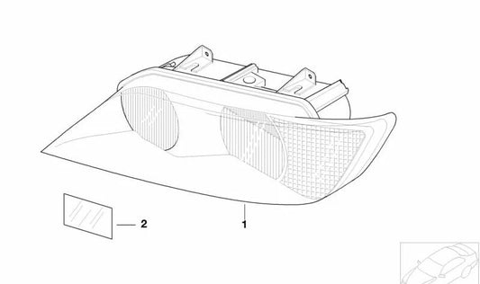 Faro izquierdo para BMW (OEM 63128389693). Original BMW
