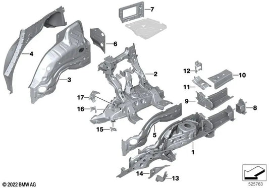Wheel arch extension left for BMW G09 (OEM 41124A18D51). Original BMW