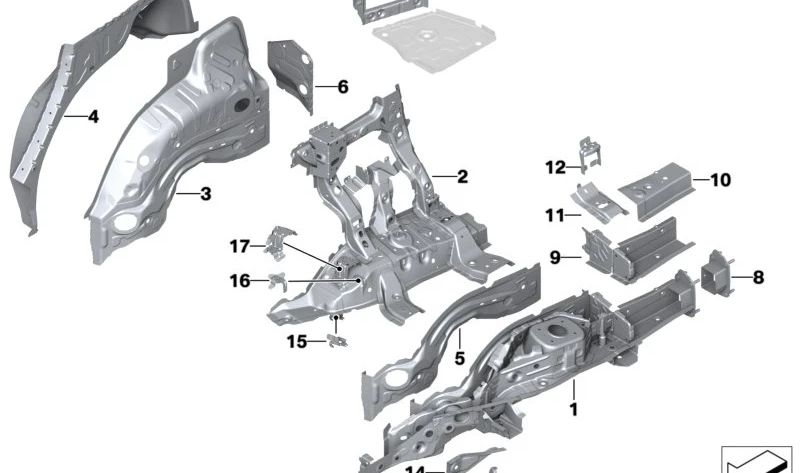 Paso de rueda trasero izquierdo (mitad exterior) OEM 41219627491 para BMW G09. Original BMW.