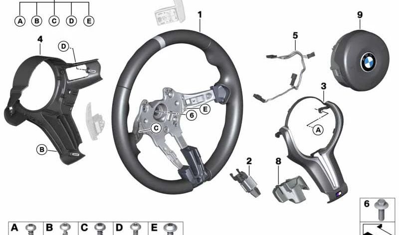 OEMA MODE ACOUSTIQUE 32307850622 pour BMW F87, F87N, F80, F80N, F82, F82N, F83, F83N, F10, F06, F06N, F12, F12N, F13, F13N, F85, F86. BMW d'origine.