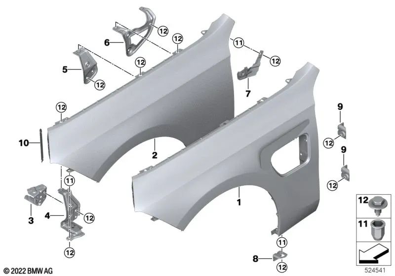 Front protective film for BMW 7 Series G70 (OEM 51719628915). Original BMW