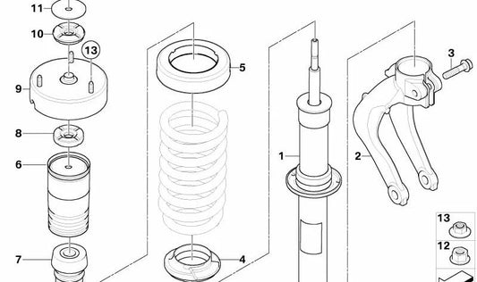 Absorbatteur avant OEM 31316781919 pour BMW E70. BMW d'origine.