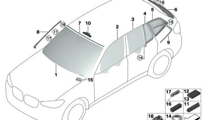 Cinta de velcro para BMW F34N, F36, G26, F07, G60, G32, I20, F25, F97, G01, F26, F98, F15, F95, G05, F16, G07, G09, E86, MINI F54, R50 (OEM 51318269160). Original BMW