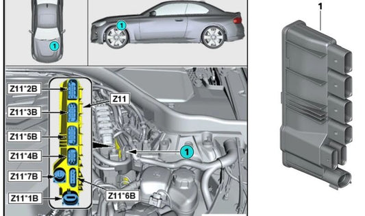 Módulo eléctrico integrado OEM 12638583091 para BMW G20, G21, G28, G30, G30N, G31, G31N, G32, G32N, G11, G11N, G12, G12N, G14, G15, G16, G01, G01N, G02, G02N, G05, G05N, G06, G07. Original BMW.