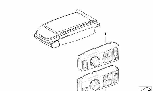 Interruptor ajuste eléctrico de asiento OEM 61316918413 para BMW E65, E66. Original BMW.