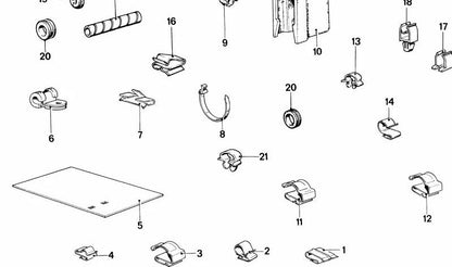 Tubo espiral protector cableado OEM 61131363375 para BMW E30, E28, E24, E23. Original BMW.