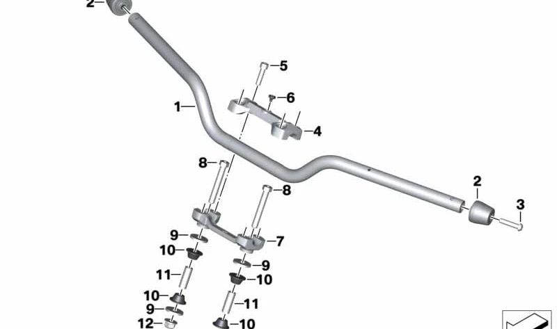 Tuerca hexagonal M10 OEM 32718526034 para motos BMW Motorrad G 310 GS, G 310 R. Original BMW Motorrad.