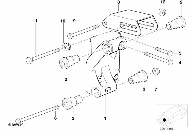 Buchse für BMW 3 E30 -Serie, E36, Serie 5 E34 (OEM 12311715491). Original BMW.