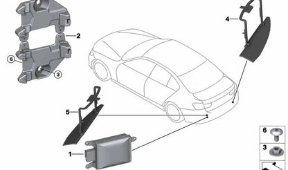 Protector térmico izquierdo OEM 66326794270 para BMW F30, F31, F80, F82. Original BMW.