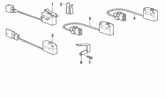 Microrruptor OEM 61311394328 para BMW E30 {318i, 320i} y E39 {todos los modelos compatibles}. Pieza eléctrica original BMW. Ideal para reparación de techo eléctrico o sistemas similares.