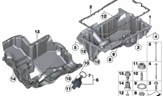 OEM OIL CUTTER 11137601946 for BMW E84. Original BMW replacement.