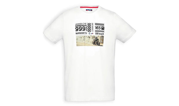 Camiseta Daredevil blanca talla XL OEM 76615A81330 para BMW. Original BMW Motorrad.