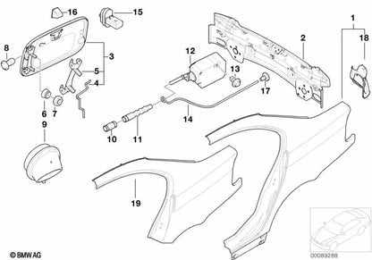 Fuelle para BMW Serie 3 E36, E46 (OEM 51258151799). Original BMW.