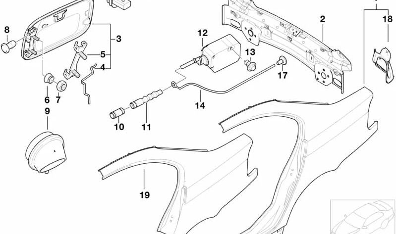 OEM 51718208646 Tubo di riempimento del carburante per BMW E46 316i, 316CI. Compatibile con modelli motori M43, N40, N45. BMW originale.