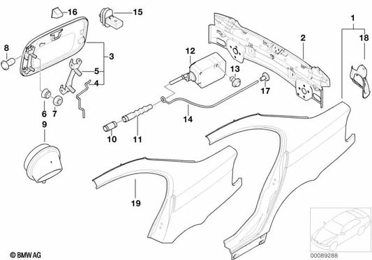 Lei de Heckleuchtenopf para BMW 3 E46 Series (OEM 41217021956). BMW original.