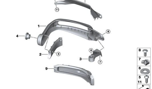 Pantalla parabrisas OEM 46638526273 para BMW Motorrad R nineT (todos los modelos), 3/20, E71, E72, R3. Original BMW Motorrad.