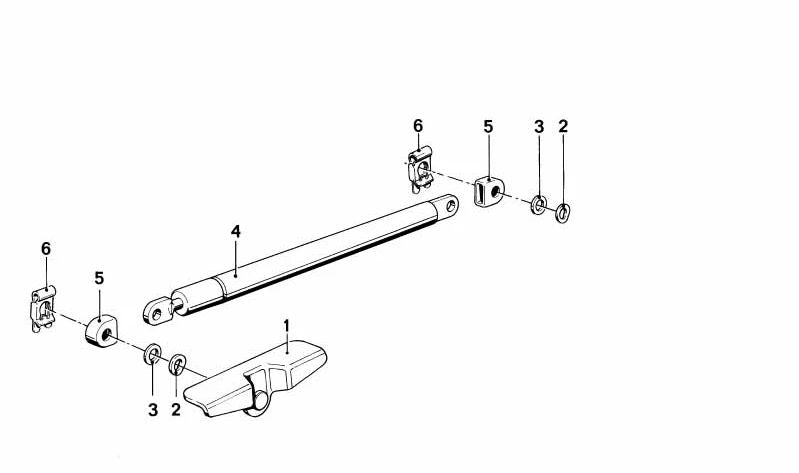 Espaciador OEM 51231869148 para BMW E24 (630CS, 628CSi) y E23 (modelos compatibles con M30). Pieza original BMW.