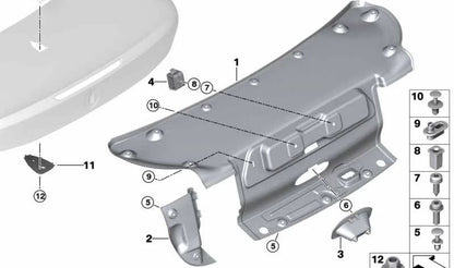 Links hintere Lichtabdeckung für BMW F33, F83 (OEM 51497295255). Original BMW