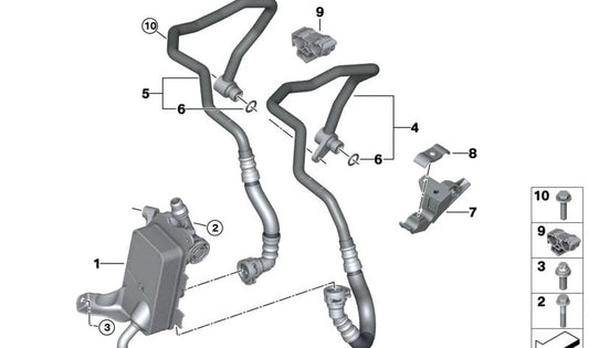 Kantenclip für BMW 5 G60 -Serie, G61, 7 G70 -Serie, X3 G45, X5 G05N, X6 G06N, X7 G07N (OEM 17227926315). Original BMW