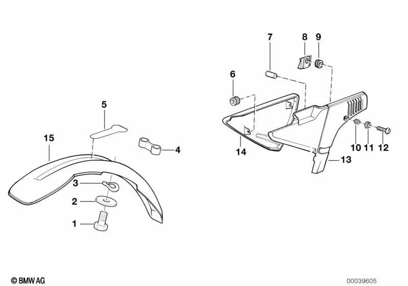 Tuelle para varios modelos/series de BMW (OEM 46632307133). Original BMW