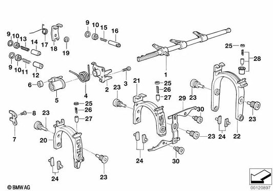 Änderung der Achse für BMW E36, E46 Serie 5 E34, E39 Series 7 E32, E38 X5 E53 (OEM 23317501036). Original BMW.