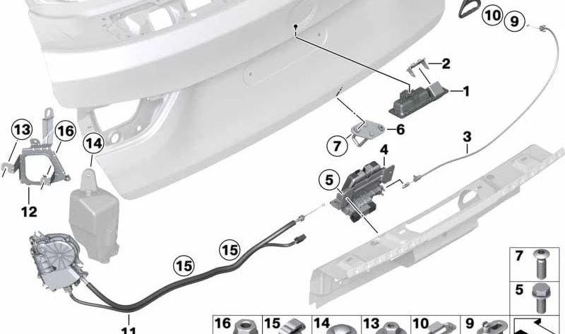 Closure Porton Board OEM 51247317915 per BMW F36 e F36N. BMW originale.