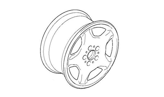 Aluminium Tire Flat Star Style 16 OEM 36111092094 pour BMW E34. BMW d'origine.