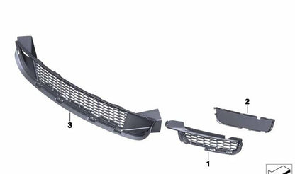 Rejilla de entrada de aire izquierda OEM 51118050347 para BMW F06, F06N, F12, F12N, F13, F13N. Recambio original BMW.