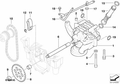 Engrenagem de corrente para BMW E39, E52 (OEM 11411406226). BMW original