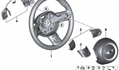 Conjunto cubiertas de radios OEM 32306863537 para MINI R55, R56, R57, R58, R59, R60, R61. Original MINI.