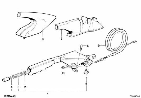 Câble Bowden pour la série BMW 7 E32 (OEM 34411154244). BMW d'origine.